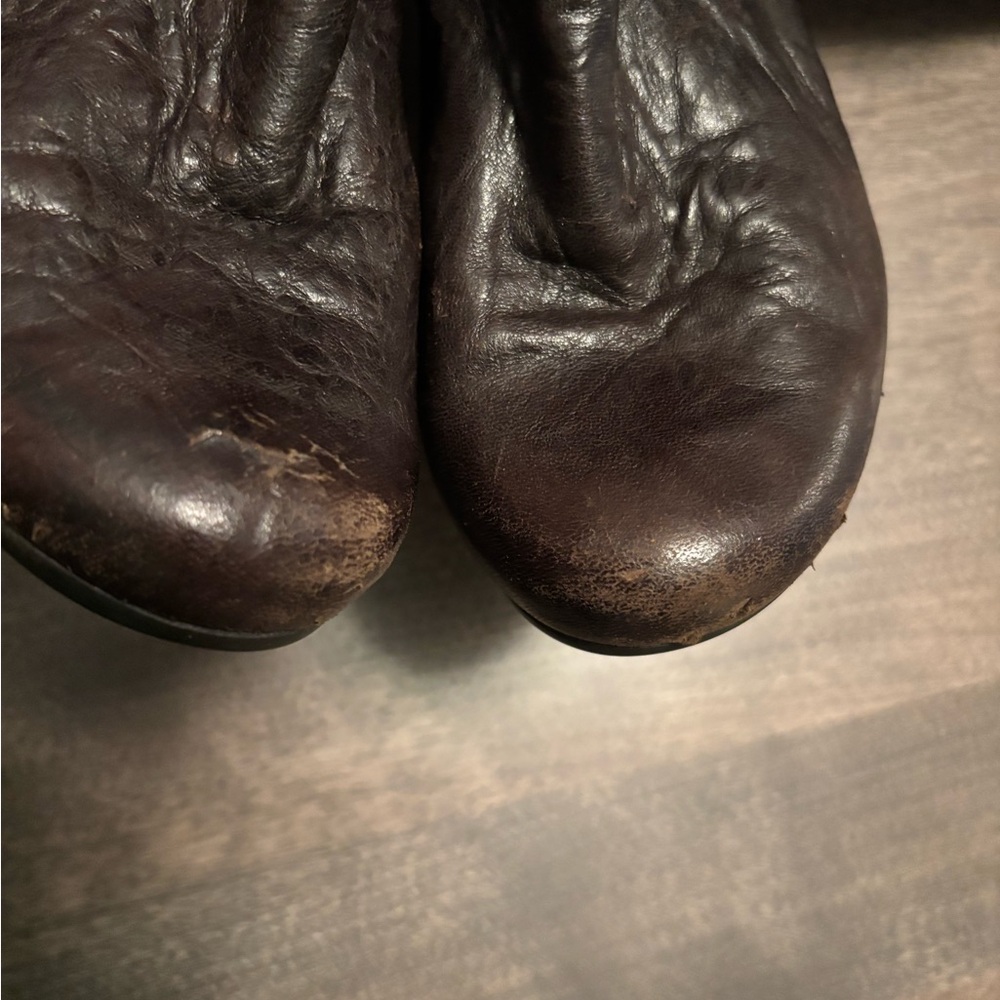 Mephisto Espresso Leather Boots With Buckle & 100% Caoutchouc Soles, Size 8 - Picture 7 of 7